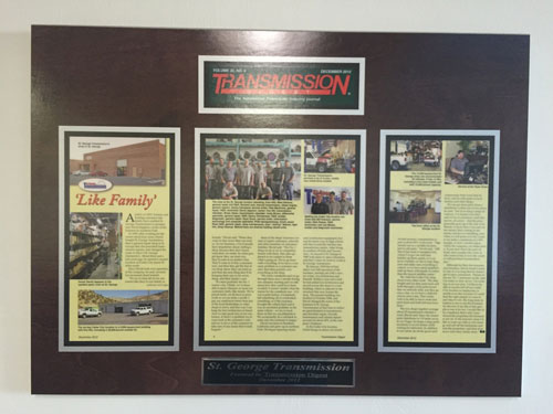 St George Transmission featured in trade magazine!